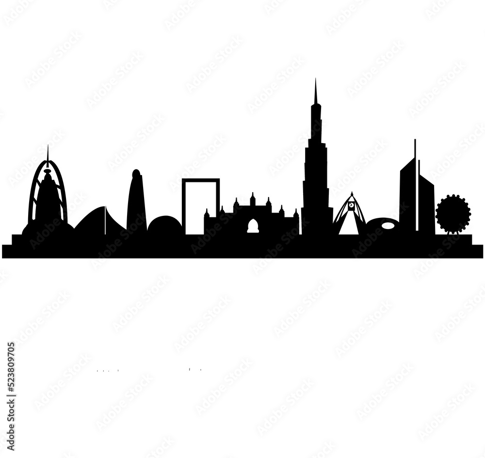 City skyline of Dubai UAE 
