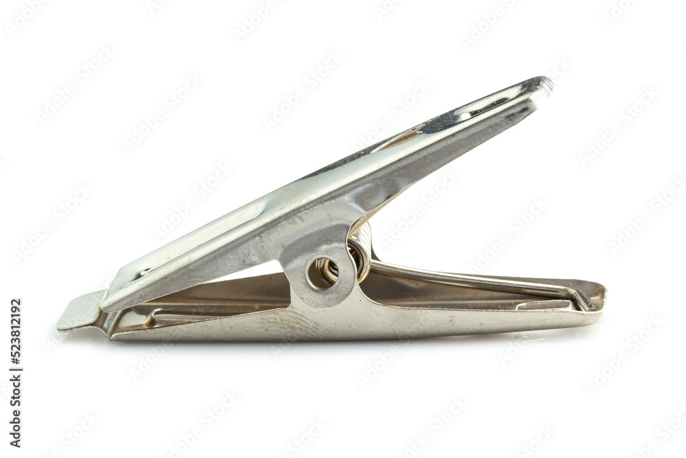 Clothespin Stainless isolated on white background Clothespin Stainless isolated on white background