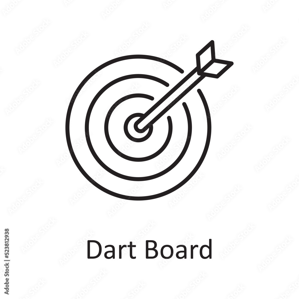 Dart Board vector outline Icon Design illustration. Sports And Awards Symbol on White background EPS 10 File Dart Board vector outline Icon Design illustration. Sports And Awards Symbol on White background EPS 10 File