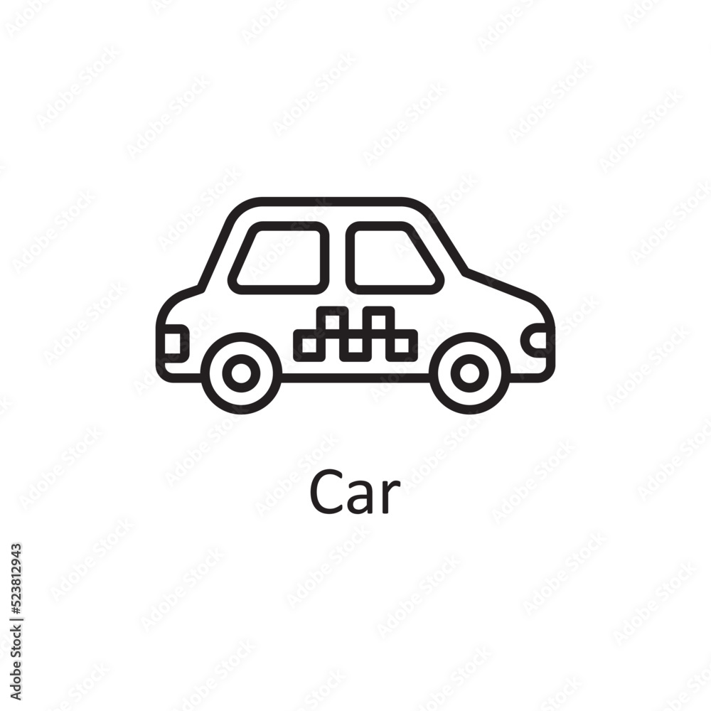 Car vector outline Icon Design illustration. Sports And Awards Symbol on White background EPS 10 File