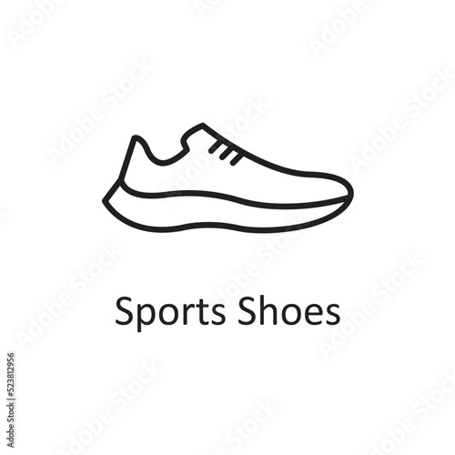 Sports Shoes vector outline Icon Design illustration. Sports And Awards Symbol on White background EPS 10 File