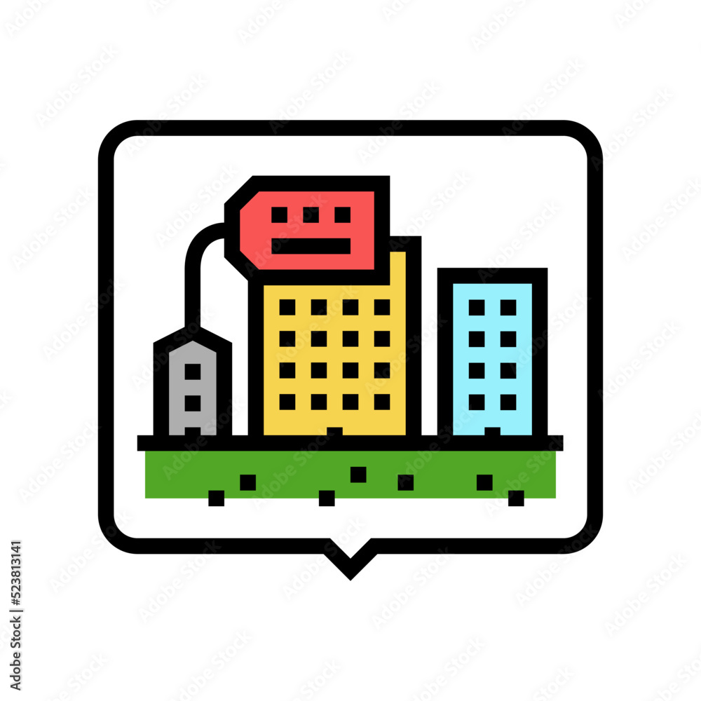 property estate home color icon vector illustration