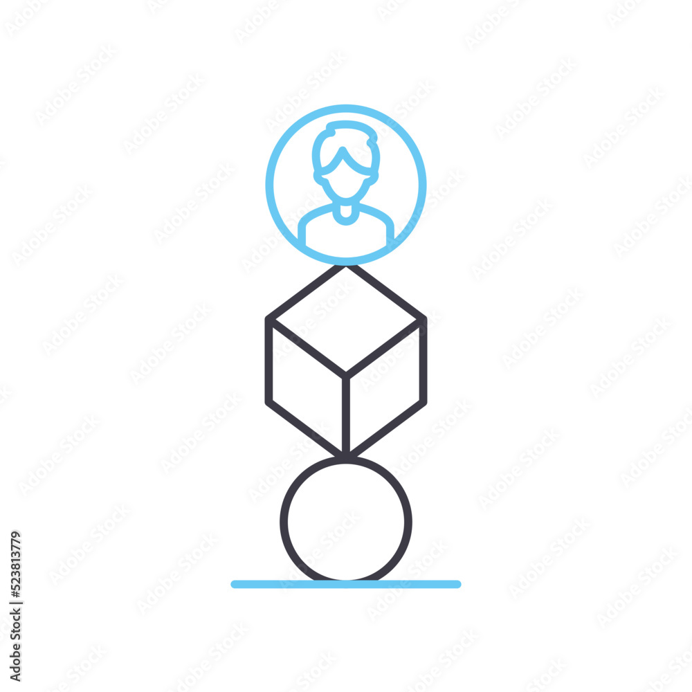 risk management line icon, outline symbol, vector illustration, concept sign risk management line icon, outline symbol, vector illustration, concept sign