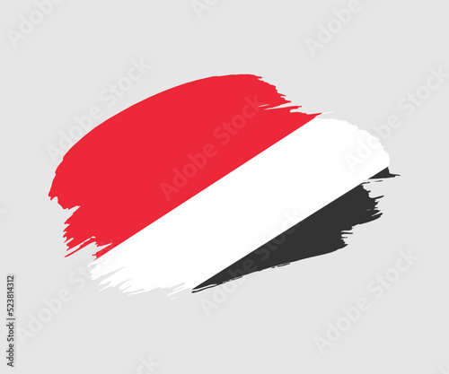 Abstract creative painted grunge brush flag of Principality of Sealand country with background