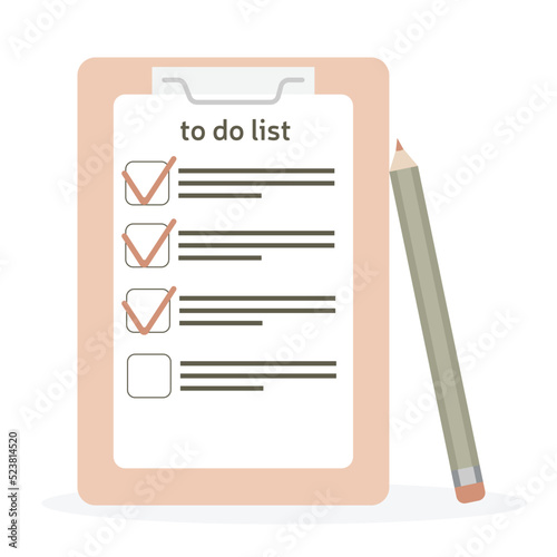 Clipboard with X marks. Failed checklist. Checklist, unfinished tasks, to-do list, survey concept. Flat style vector illustration. © clelia-clelia