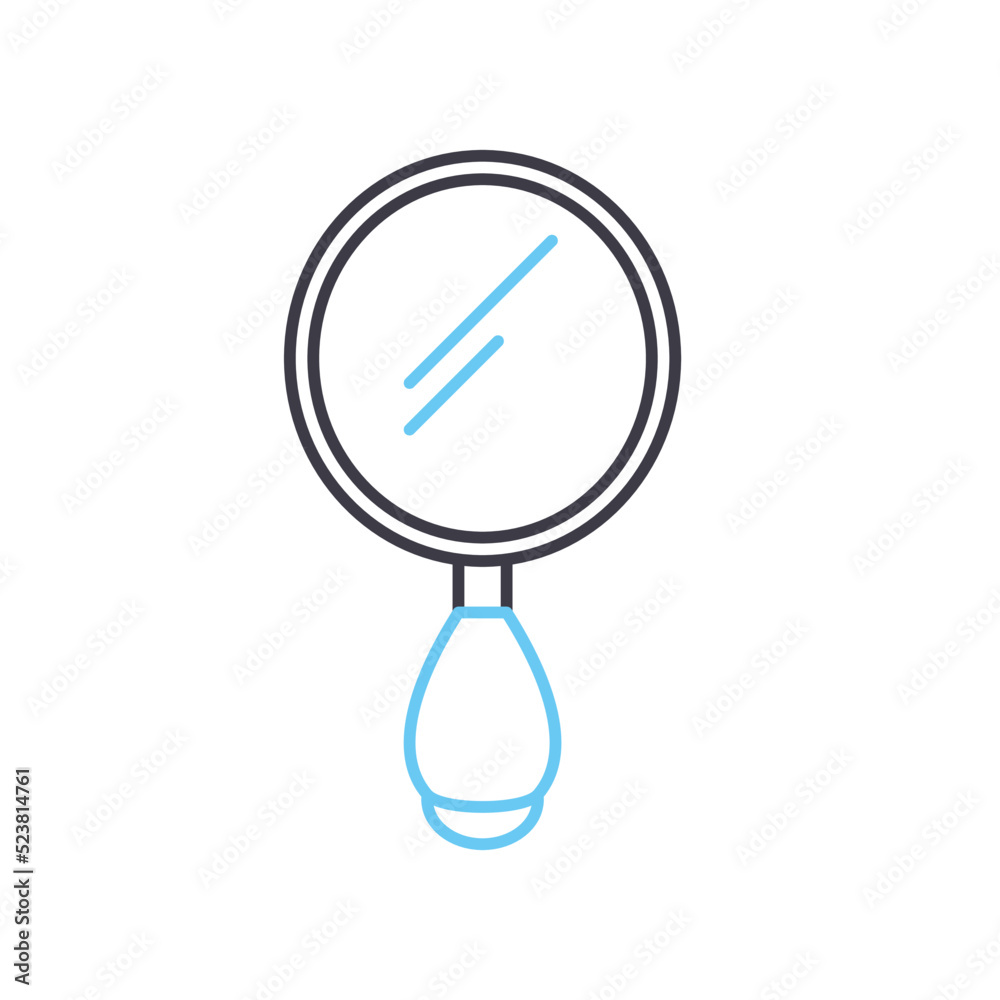 mirror image line icon, outline symbol, vector illustration, concept sign mirror image line icon, outline symbol, vector illustration, concept sign