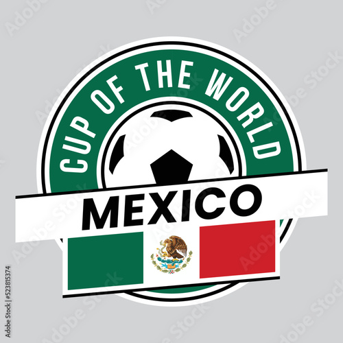 Mexico Team Badge for Football Tournament