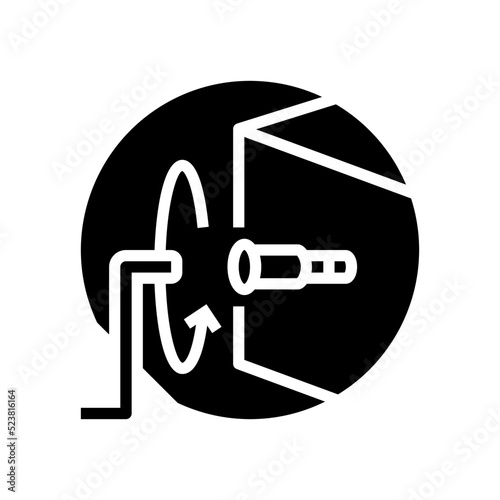 tighten screw wrench assembly furniture glyph icon vector illustration