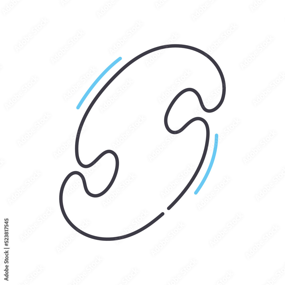 measuring curve ruler line icon, outline symbol, vector illustration, concept sign measuring curve ruler line icon, outline symbol, vector illustration, concept sign