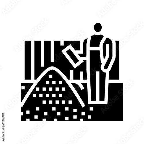 resin bound surfaces glyph icon vector illustration