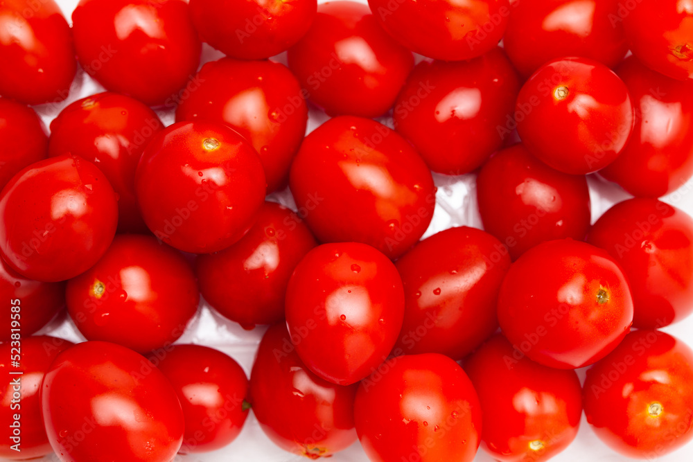 Tomatoes background in top view Tomatoes background in top view
