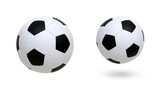 Soccer balls isolated on white