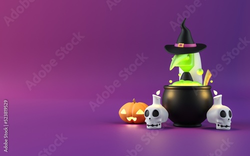 3D Halloween Concept. 3D render