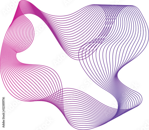 Abstract modern colorful wavy stylized line background .blending gradient colors It used for Web, Mobile Applications, Desktop background, Wallpaper, Business banner, poster. It make using blend tool.