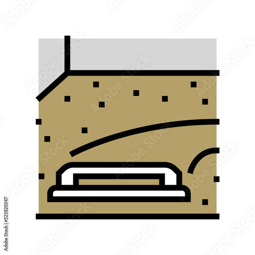 floor screed color icon vector illustration