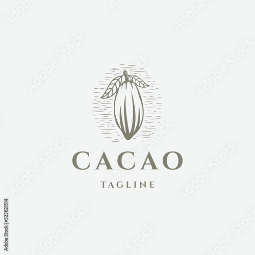 Cacao logo icon design template flat vector illustration