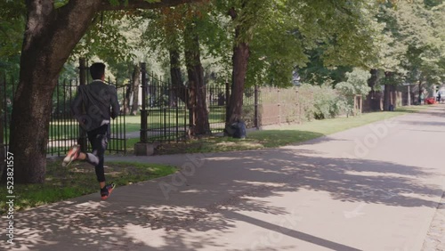 Wallpaper Mural Successful businessman running to meeting. Having no time, being late. Torontodigital.ca