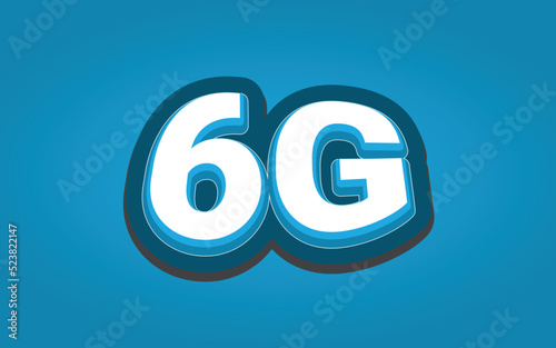 6G effect template with 3d bold style use 
