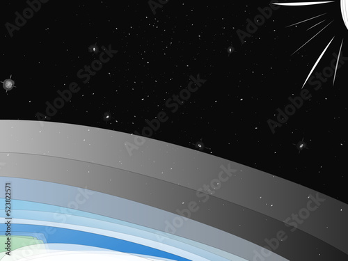 Nature layers Graphic for inspiration, for creative idea, for vector design. 
Vector objects for background design. 
Somewhere on inner space.