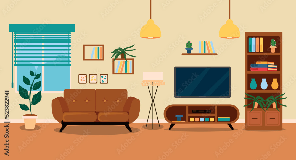 Living room. Interior design of living room of an apartment designed with stylish and high quality furniture. The concept of a living space at home. Living room. Interior design of living room of an apartment designed with stylish and high quality furniture. The concept of a living space at home.
