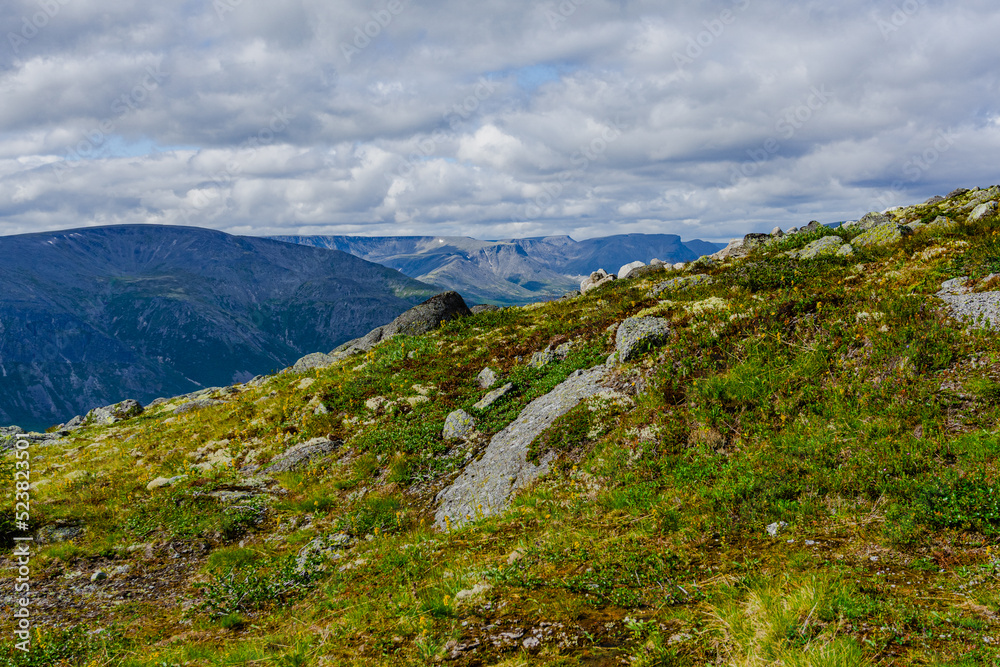 Khibiny Mountains. Ski resort- Arctic region of Russia is a popular hiking trail Khibiny Mountains. Ski resort- Arctic region of Russia is a popular hiking trail
