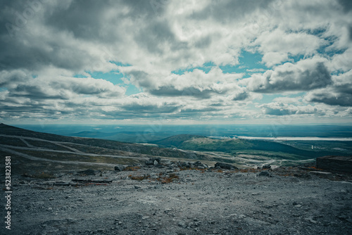 Khibiny Mountains. Ski resort- Arctic region of Russia is a popular hiking trail