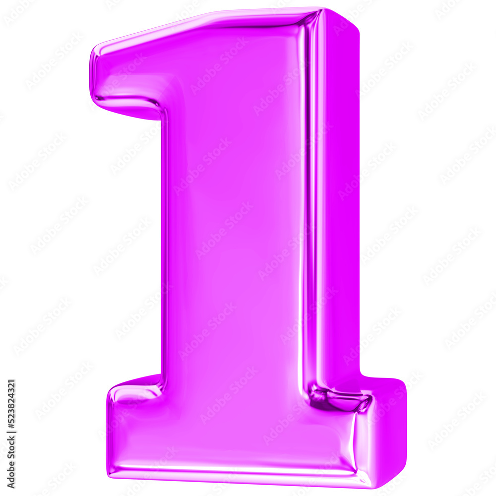 3d render of Number 1 3d render of Number 1