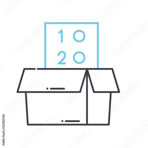 product backlog line icon, outline symbol, vector illustration, concept sign