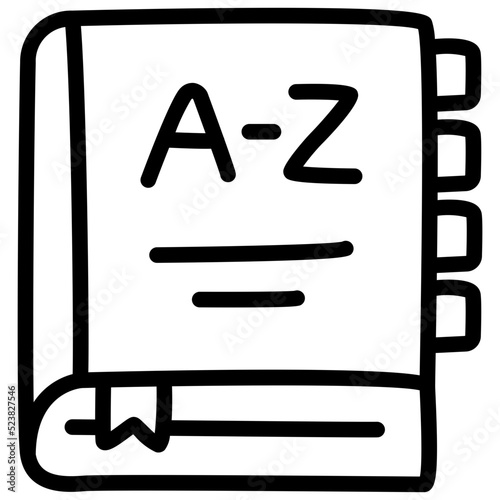 handdrawn dictionary icon