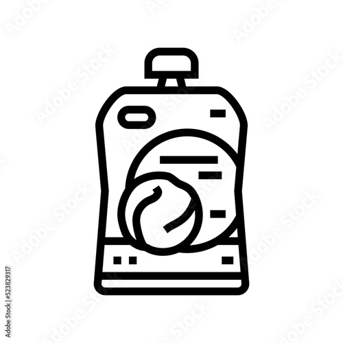 puree plum line icon vector illustration