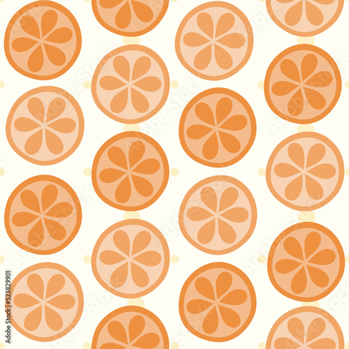 Seamless tartan plaid pattern in Orange Summer 
