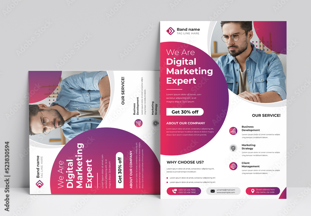 Flyer Design Stock Template | Adobe Stock