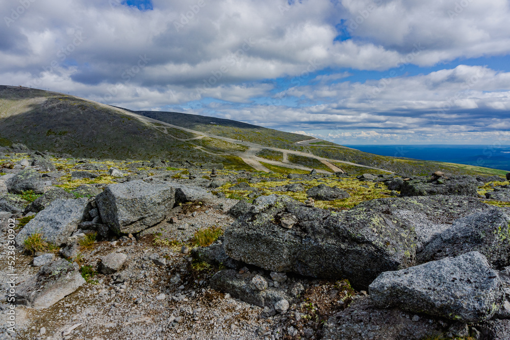 Khibiny Mountains. Ski resort- Arctic region of Russia is a popular hiking trail