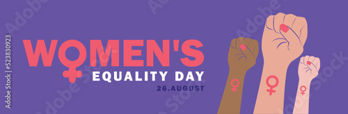Women's Equality Day. August 26. Template for background, banner, card, poster