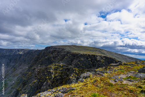 Khibiny Mountains. Ski resort- Arctic region of Russia is a popular hiking trail