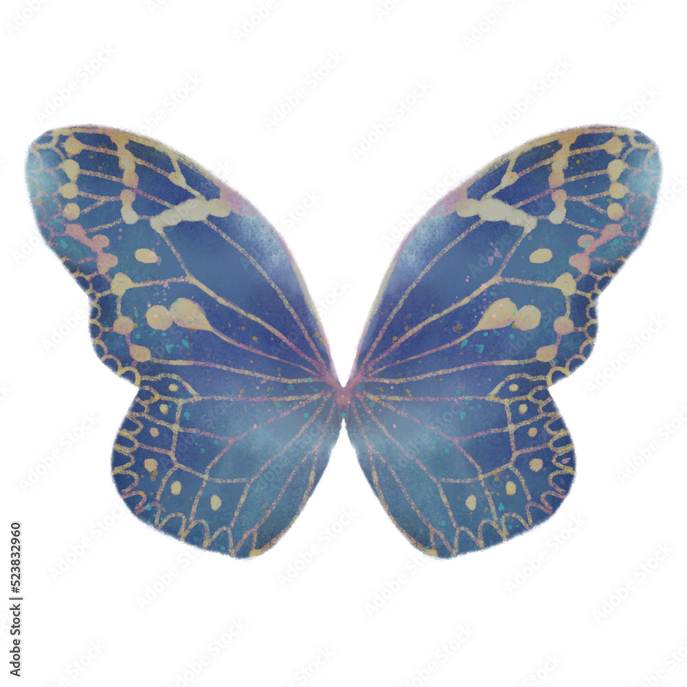 Blue butterfly with gradient and texture Blue butterfly with gradient and texture