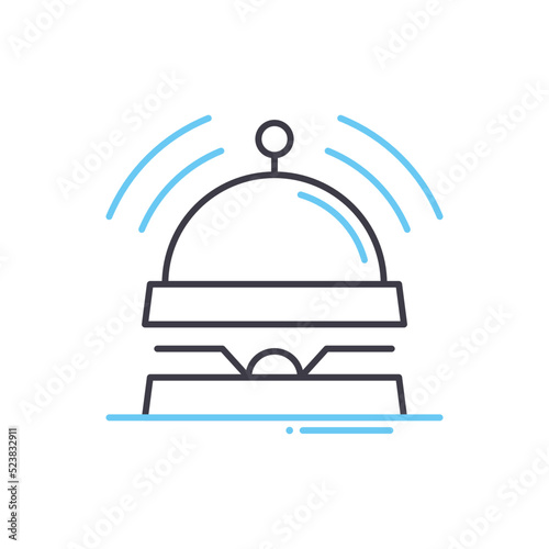 ring services line icon, outline symbol, vector illustration, concept sign