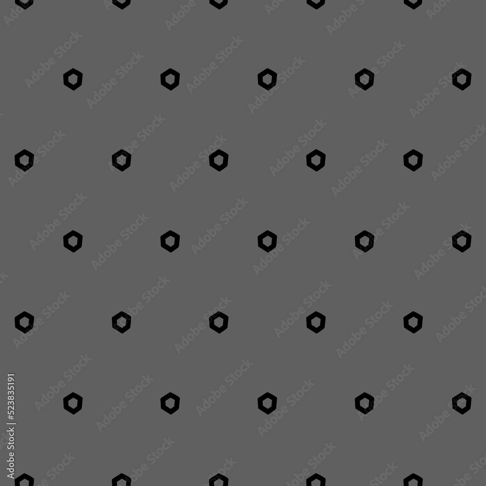 Vector. The texture of the contour hexagon. Monochrome, black and white, grey  geometric seamless pattern. Mosaic abstract background. Hexagonal repeating hand drawn geometric polygon texture.