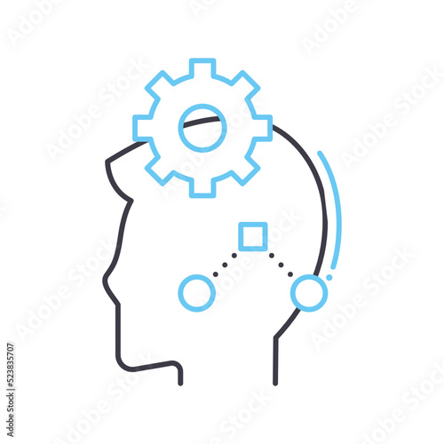 personal workflow line icon, outline symbol, vector illustration, concept sign