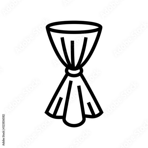 cover table exhibition line icon vector illustration