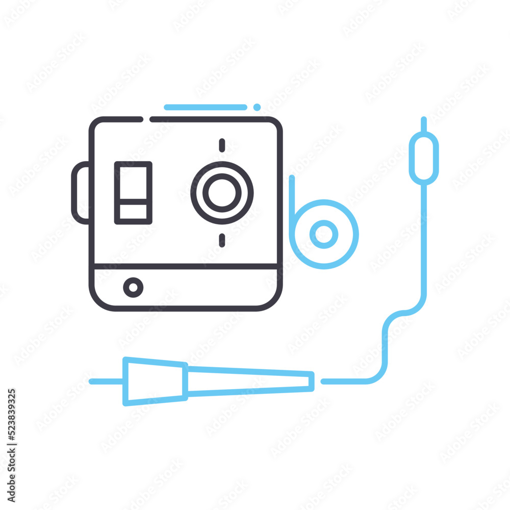 soldering iron line icon, outline symbol, vector illustration, concept sign
