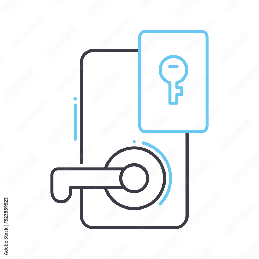 key card line icon, outline symbol, vector illustration, concept sign key card line icon, outline symbol, vector illustration, concept sign