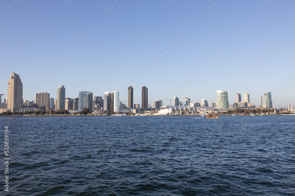 San Diego Skyline from the Water in San Diego Bay
