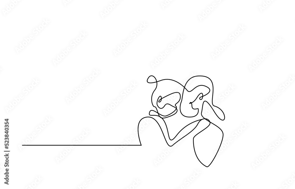 Obraz premium mother and daughter wearing masks and supporting each other