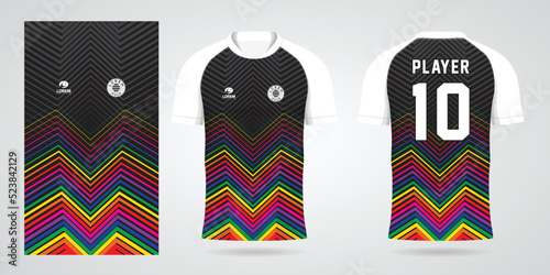 colorful football jersey sport design template