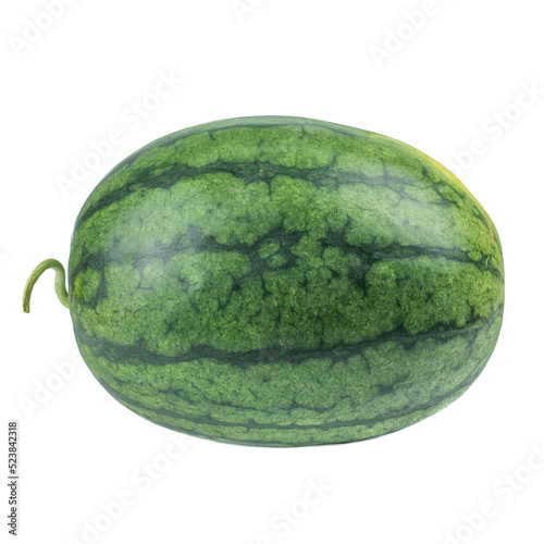 Delicious ripe watermelon (Citrullus lanatus) isolated on white background.concept of fresh fruit in the tropical.