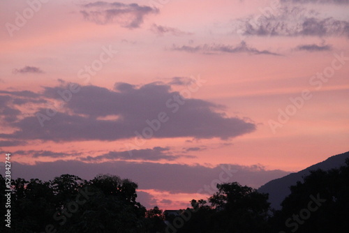 sunset in the mountains