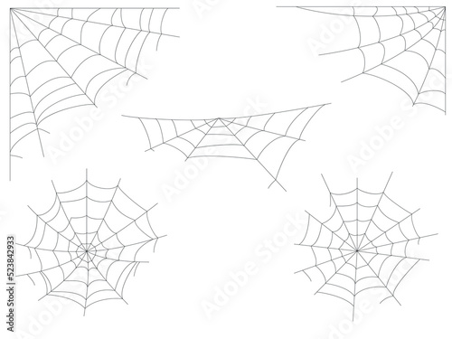 Fotografia Collection of cobwebs for Halloween