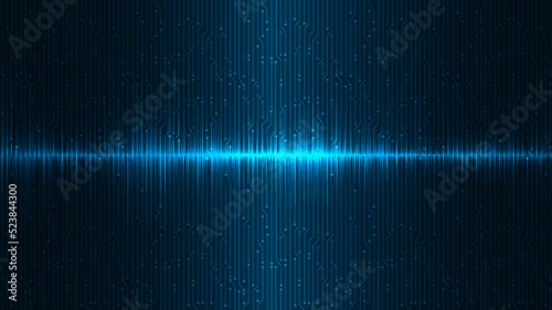 Mini EqualizerSound Wave Background,technology and earthquake wave diagram concept,design for music studio and science,Vector Illustration.