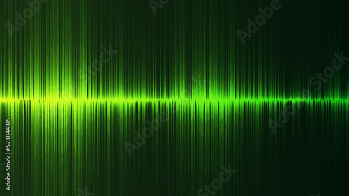 Green UltraSonic Sound Wave Background,technology and earthquake wave diagram concept,design for music studio and science,Vector Illustration.